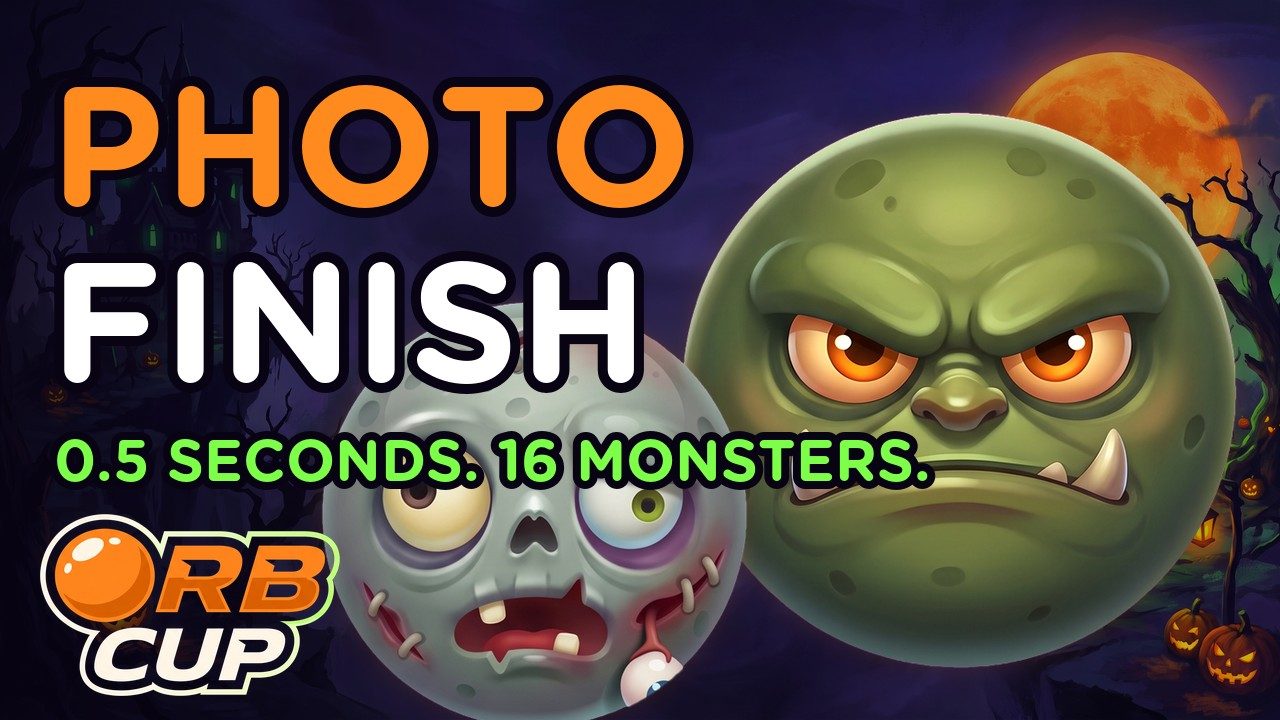 Halloween Marble Race Grand Prix: 16 Monsters, 15 Laps, One Photo Finish
