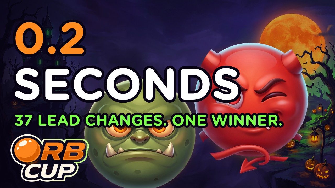 Halloween Marble Race Grand Prix 2: 37 Lead Changes, 0.2 Seconds, One Final Lap